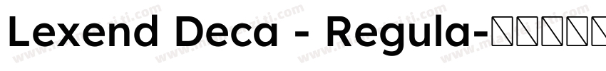 Lexend Deca - Regula字体转换